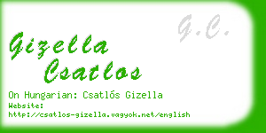 gizella csatlos business card